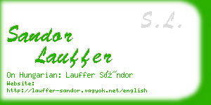 sandor lauffer business card